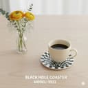 3D Illusion Checkered Resin Coaster – Handmade Optical Art Table Decor