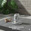 3D Illusion Checkered Resin Coaster – Handmade Optical Art Table Decor