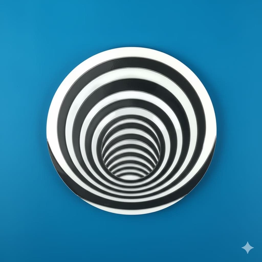 3D Tunnel Illusion Resin Coaster – Handmade Optical Art Table Decor