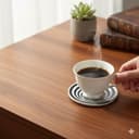 3D Tunnel Illusion Resin Coaster – Handmade Optical Art Table Decor