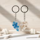 Best Friends Forever (BFF) Floral Heart Puzzle Keychain