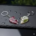 Best Friends Forever (BFF) Floral Heart Puzzle Keychain