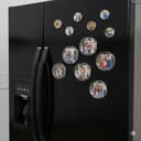 Custom Photo Resin Fridge Magnets | Personalized Family Picture Magnets | Round Refrigerator Decor & Gifts