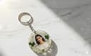 Custom Photo & Pressed Flower Resin Keychain | Personalized Round Picture Keyring | Memorial & Everyday Gift