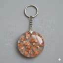 Custom Photo & Pressed Flower Resin Keychain | Personalized Round Picture Keyring | Memorial & Everyday Gift