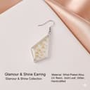 Custom Resin Drop Earrings | Personalized Geometric Dangle Earring Collection | Botanical, Glitter, or Cosmic Galaxy Designs