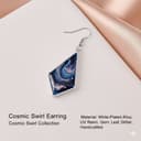 Custom Resin Drop Earrings | Personalized Geometric Dangle Earring Collection | Botanical, Glitter, or Cosmic Galaxy Designs