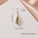 Custom Resin Drop Earrings | Personalized Geometric Dangle Earring Collection | Botanical, Glitter, or Cosmic Galaxy Designs