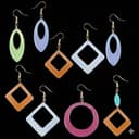 Modern Geometric Resin Drop Earrings | Lightweight resin Hoop & Dangle Jewelry | Colorful Statement Fashion Accessories